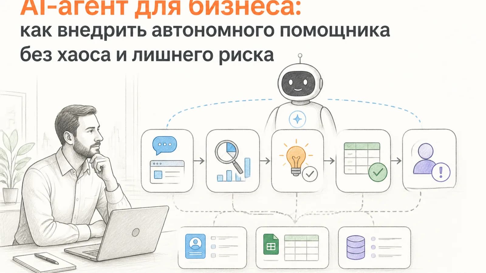 AI agent for business: как внедрить автономного помощника без хаоса и лишнего риска