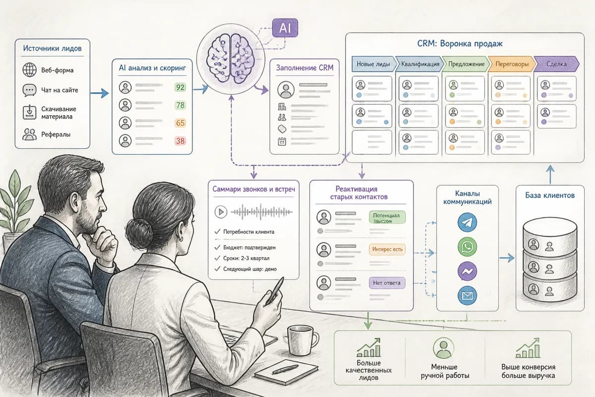 AI Integration with CRM: Scoring, Auto-Fill and Database Reactivation