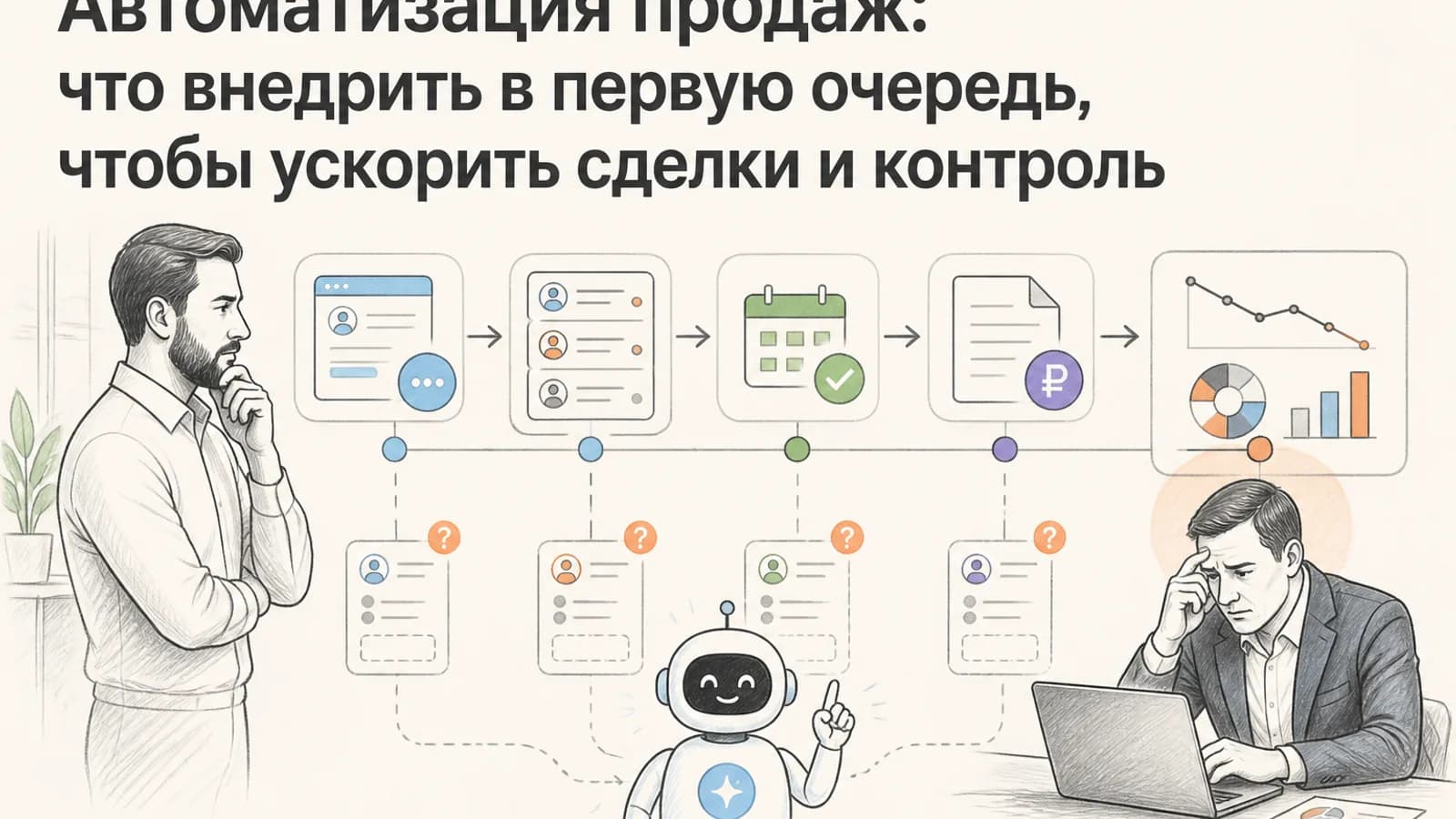 Sales automation: что внедрить в первую очередь, чтобы ускорить сделки и контроль