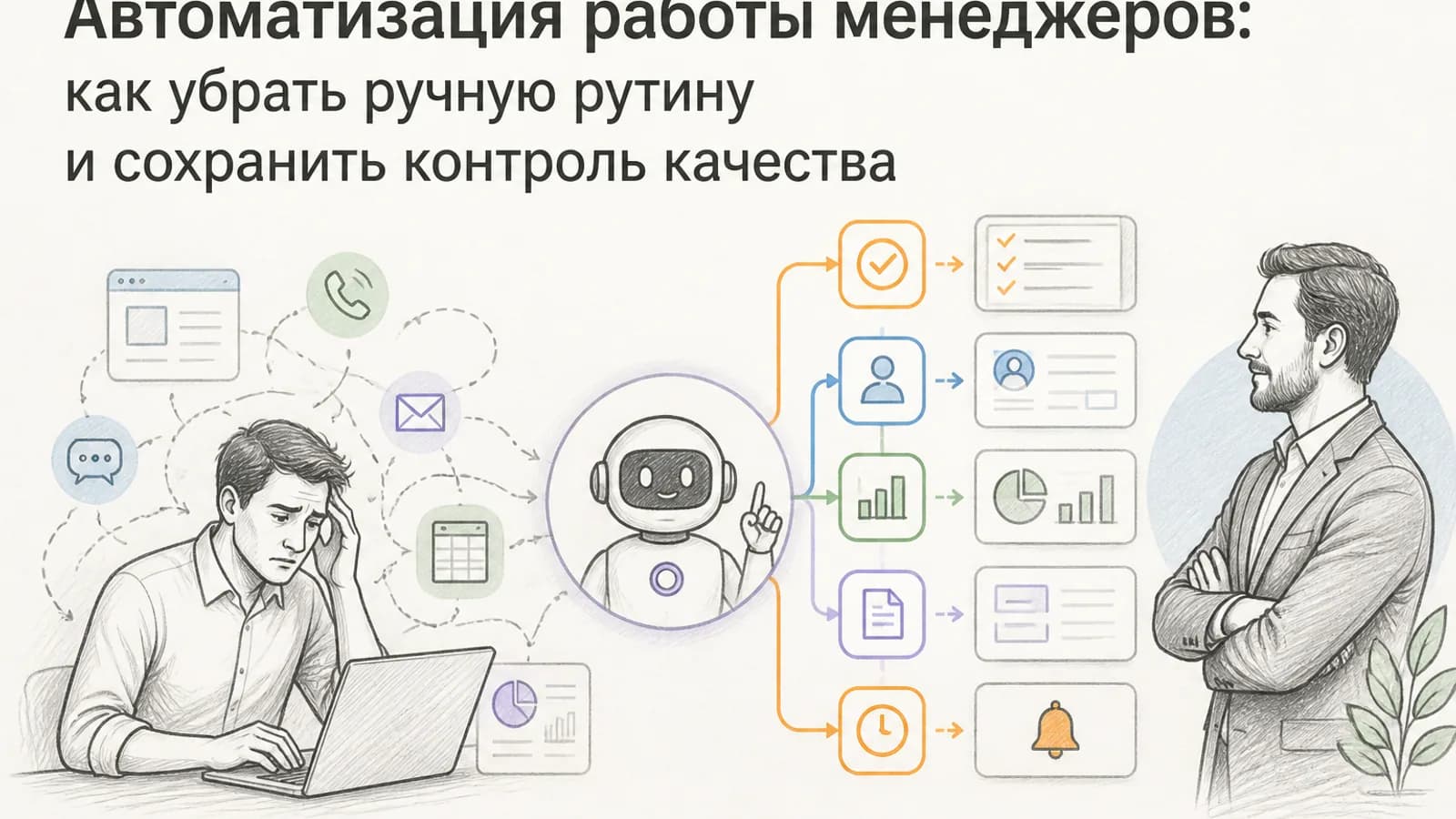 Manager work automation: как убрать ручную рутину и сохранить контроль качества