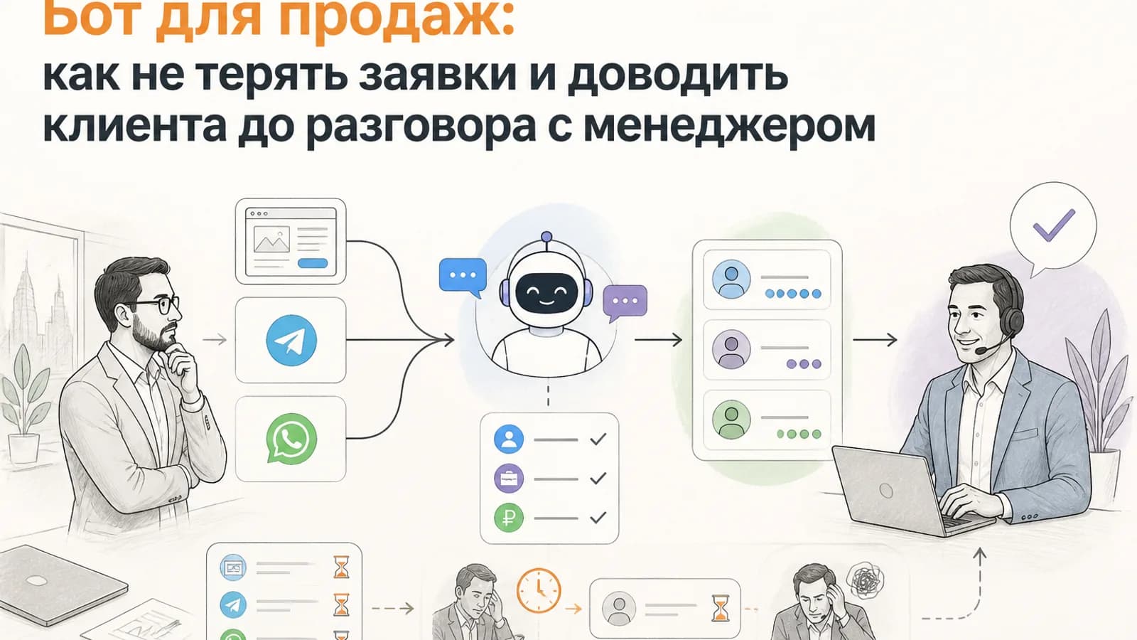 Sales bot: как не терять заявки и доводить клиента до разговора с менеджером