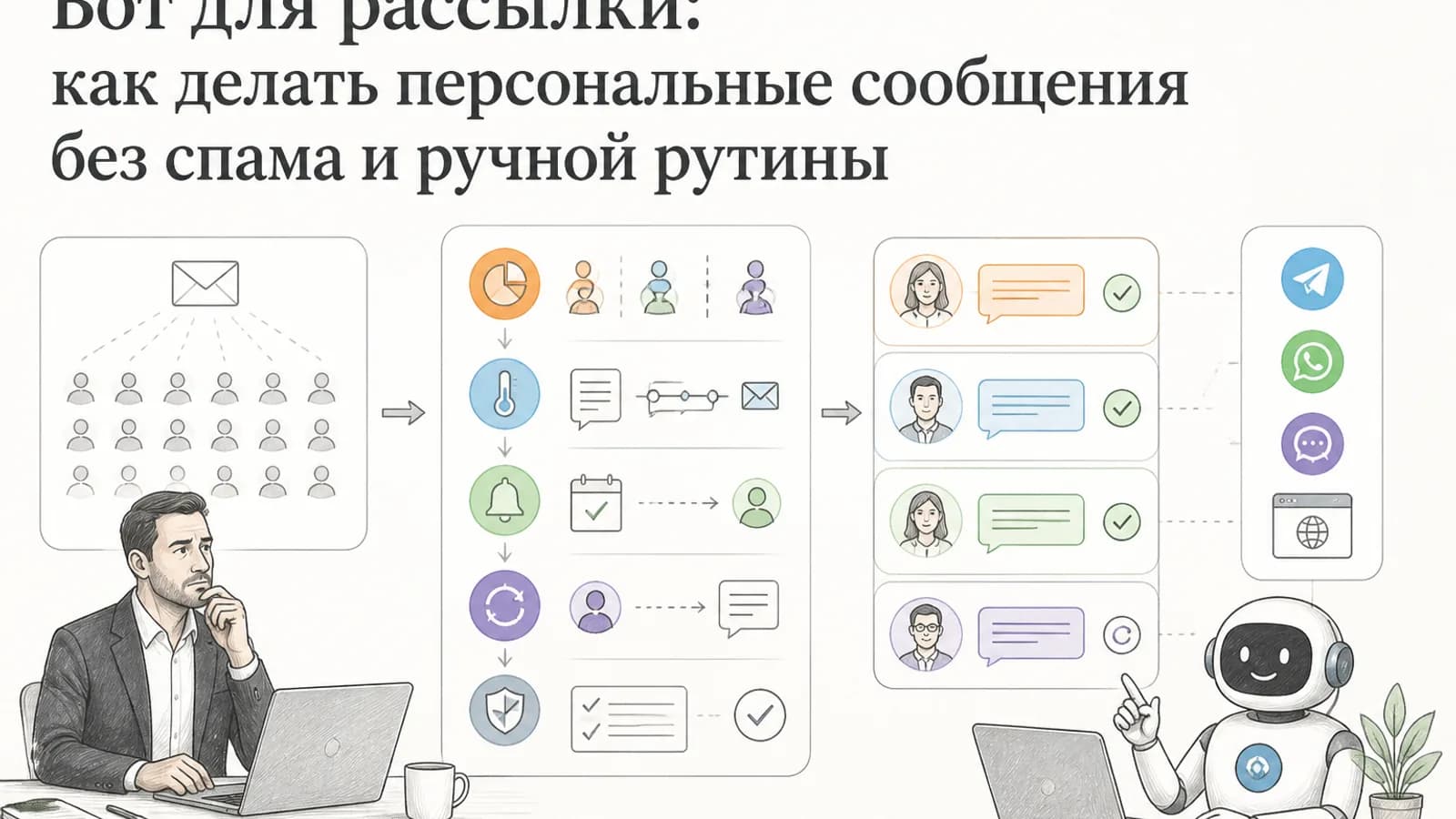 Broadcast bot: как делать персональные сообщения без спама и ручной рутины