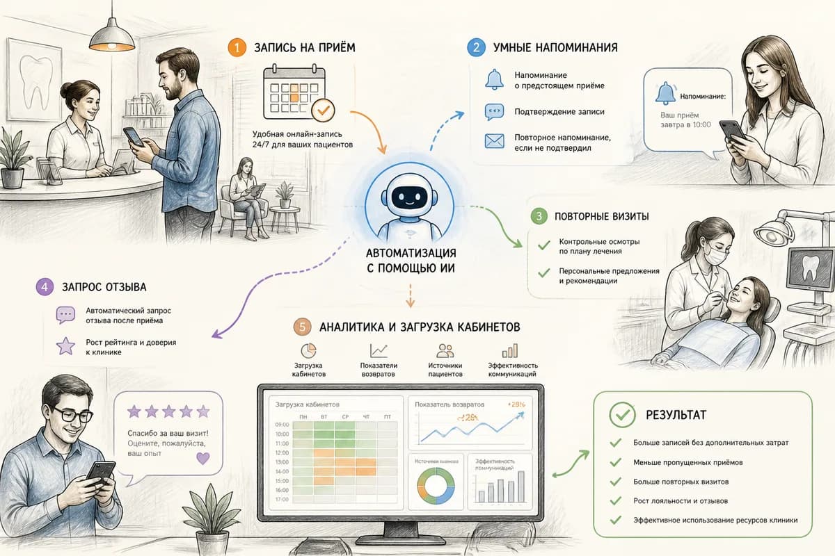 Dental Clinic Automation: AI Bot for Booking, Reminders and Patient Return