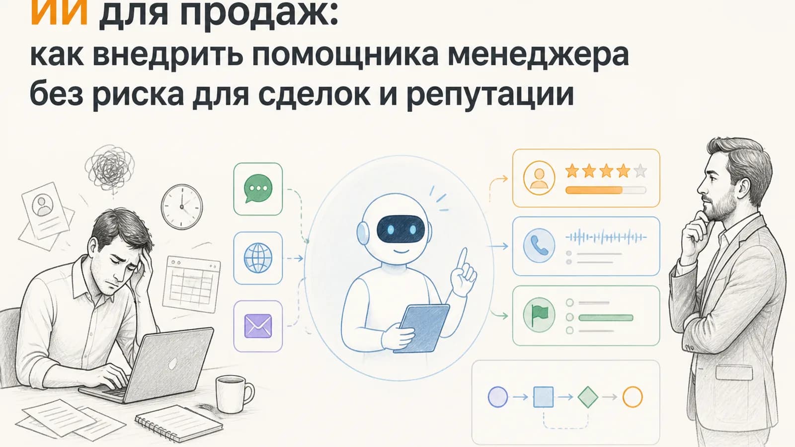 AI for sales: как внедрить помощника менеджера без риска для сделок и репутации