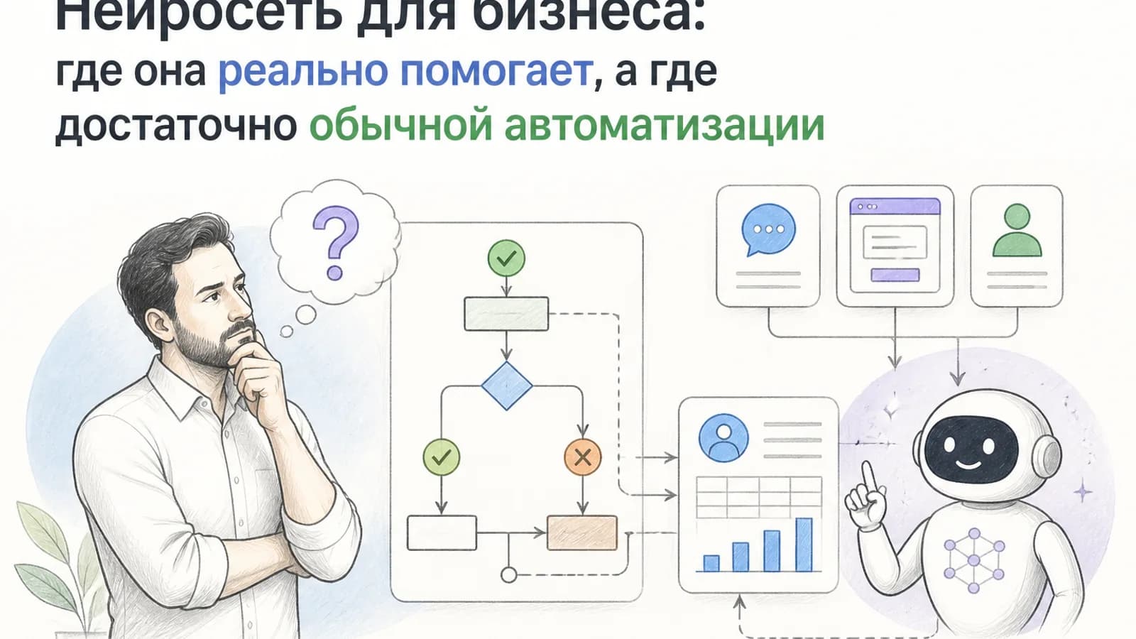 Neural network for business: где она реально помогает, а где достаточно обычной автоматизации